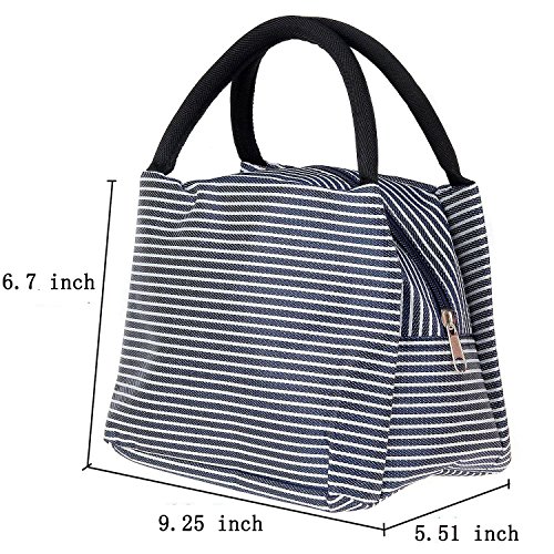 Lunch Bag, Uniwit 2 PCS Picnic Tote Bag Insulated Lunch Cooler Bag Lunch Container Travel Zipper Organizer Box for Women Men Kids