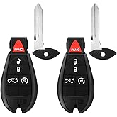2 × Key Fob Replacements Keyless Entry Remote for 2008 2009 2010 2011 2012 2013 2014 Grand Cherokee Charger Durango Challenger Magnum 300, M3N5WY783X, IYZ-C01C