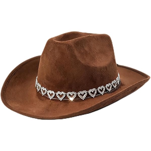 Women\'s Sequin Fedora Cowboy Hat Wide Brim Boho Western Cowgirl Accessories BEAUDRM Women main image 3