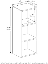 Furinno PASIR 3-Tier Bookshelf Open Shelves French Oak 30.5 in wide 80 cm view 3