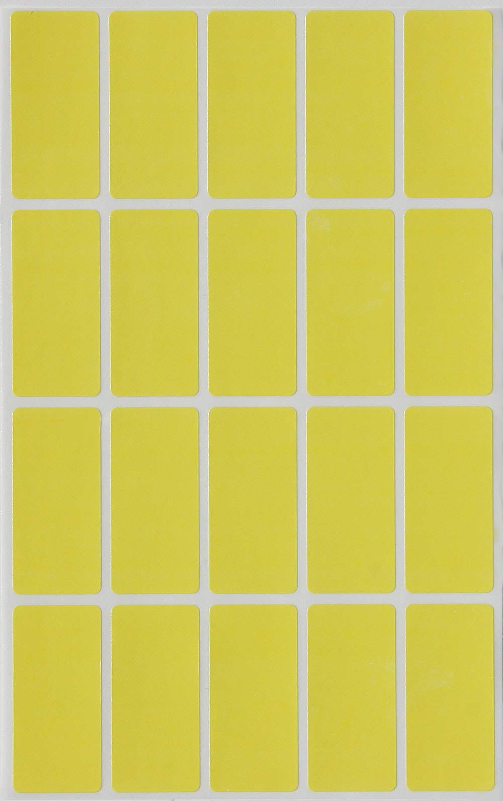 Royal Green Yellow Rectangle Stickers 4cm x 1.9cm - Color Coding Labels Rectangular (40mm X 19mm) 300 Pack — image 1