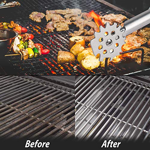 GASPRO Safer Grate Grill Scraper with Long Handle for All Grate, Bristle Free BBQ Cleaner, Heavy