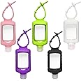 5Pack Hand Sanitizer Travel Size Holder, Travel Keychain Bottles Sanitizer Holder Refillable Squeeze Containers for Kids and Adult 2oz