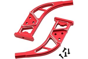 RCMYou Aluminum Rear Wing Mount Upgrades Part for 1/7 Infraction 6S BLX Limitless,2PCS Alloy Rear Wing Body Mount Support Frame Hops Up,Red