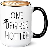 Graduation Gifts for Her, Him - 15oz Ceramic One Degree Hotter Mug - 2026 Funny College, Masters Degree, Phd, Nursing & Nurse, High School Grad Gifts for Women Men, Graduation Party Decorations