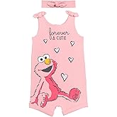 Sesame Street Romper and Headband Outfit Set Newborn to Toddler Sizes (0-3 Months - 5T)