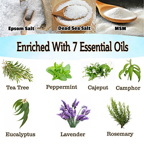 Tea Tree Oil Foot Soak With Epsom Salt, Refreshes Feet and Toenails, Leaving Feet Feeling Soft, Clean and Healthy Helps Soak Away Tired Feet - 16 oz Beauty & Personal Care, Foot, Hand & Nail Care, Tools & Accessories, Foot Baths & Spas