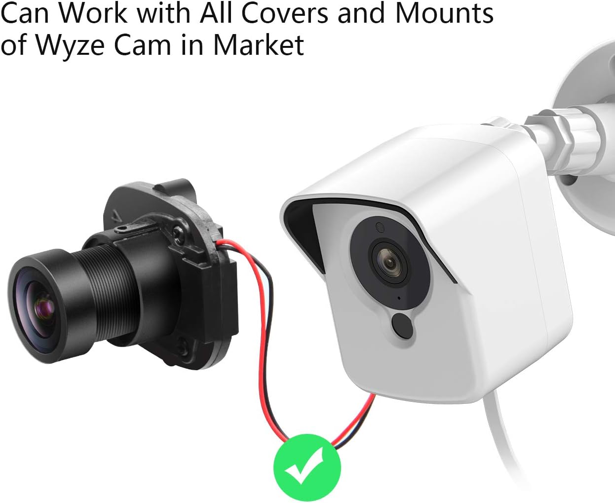 170°Wide Angle Lens for Wyze Cam V2 V1 and Ismart Spot Camera Can Work