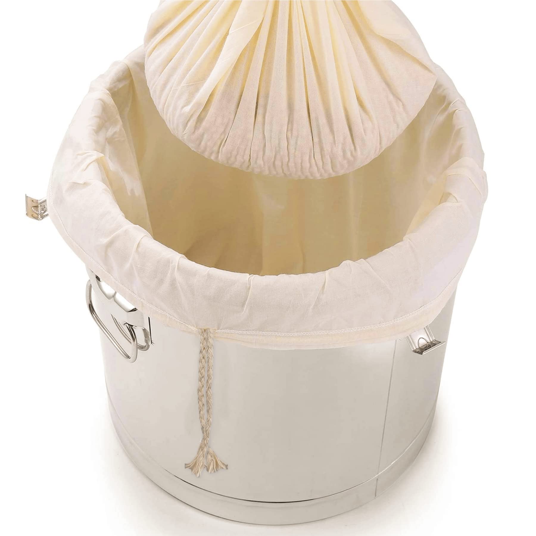 AOUXSEEM 26"x22" Extra Large Wine Brew Bags, Reusable Cotton Fine Mesh Strainer Bag for Home Brewing Fruit Cider Apple Grape Wine Beer Making Press Drawstring Straining Brew in a Bag (X-Large,2 Pack) — image 1