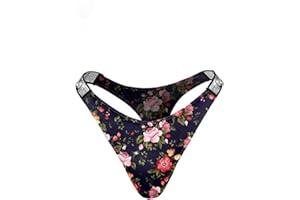 Love Salve Rhinestones Shine Strap Brazilian Panty - Cotton Thong Panties with G String Lingerie for Women