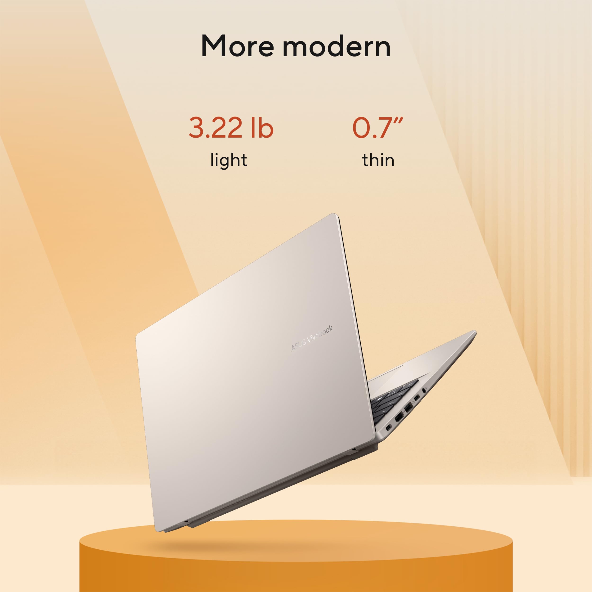 ASUS Vivobook 14 Laptop, Copilot+ PC, 14” WUXGA 60Hz Display, AMD Ryzen AI 7 350 with XDNA NPU, AMD Radeon Graphics, 16GB RAM, 512GB SSD, Platinum Gold, M1407KA-PS74