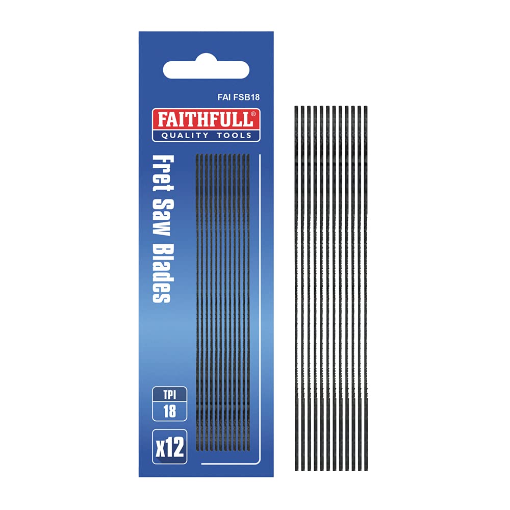 Faithfull Fretsaw Blades (Pack 12) 18 Tpi