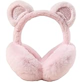 KEEPFLY Kids Girls Winter Earmuffs Warm Cute Plush Cat Ears Muffs Toddler Boys Ear Warmer Outdoor Ear Covers