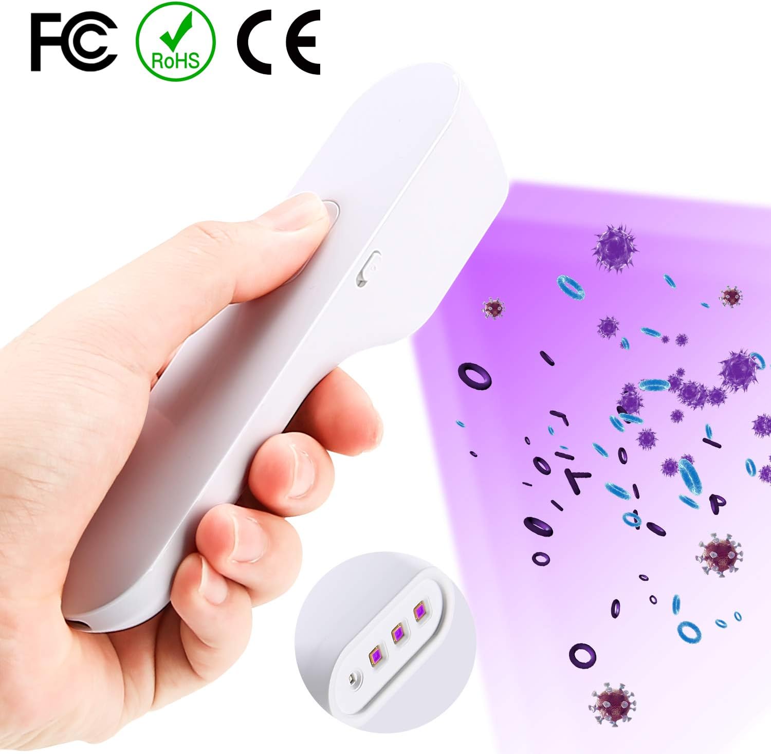 Seizehe Portable Led Wand Light Mini Travel LED Wand with USB Charging for Household Wardrobe, Hotel, Travel Items, Kids Toys