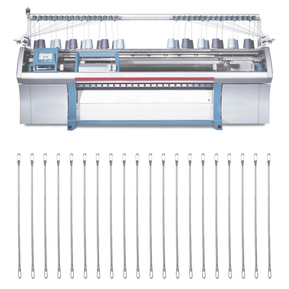 Metal Transfer Sewing Tool Knitting Needles20 Pcs Double Eyed Transfer Needle for Knitting Machine Home DIY Hand Made Craft Knitting Tools & Accessories