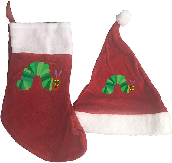 サンタ帽子 クリスマス靴下 2点セット 7fzvwcyty クリスマス サンタ帽子クリスマスストッキングthe Very Hungry Caterpillar 動物柄 動物 ブーツ プレゼント 長靴 収納袋 クリスマスツリー 飾り クリスマス雑貨クリスマスツリー飾り ブーツ お菓子入り 玄関飾り ギフト
