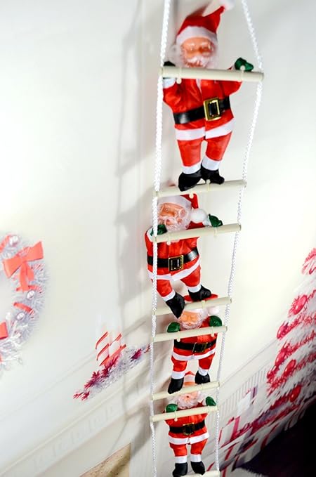 Amazon Jqstar 60cm サンタクロース 縄ばしご 階段を登る ブランコ クリスマス おもちゃ クライミング 登山 サンタ ロープ 人形 吊り飾り ギフト クリスマスツリー装飾 飾り 置物 クリスマスサンタクロース人形 クリスマスサンタ置物 クリスマスプレゼント かわいい