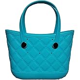 Ribnckly Large Beach Bag, Waterproof Sandproof Rubber Tote Bag for Women, for Travel, Pool, Boat, Groceries