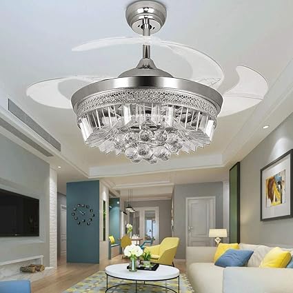 Rs Lighting Crystals Remote Control Ceiling Fans And Lights 4