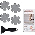 Secopad Original Bathtub Stickers Non-Slip, 12PCS Safety Shower Treads Adhesive Appliques with Premium Scraper Grey