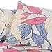 Vaulia Lightweight Microfiber Duvet Cover Set, Bright and Colourful Leaf Printed Pattern, Pink Multi-Color - King