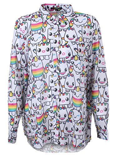 Iron Fist Women's So So Happy Friendless Chiffon Blouse White