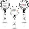 Juinte 3 Pcs Nursing Student Badge Reel Nurse in Progress Loading Retractable Badge with Swivel Clip for Student Essentials