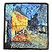 TONY & CANDICE (TM) Women's Graphic Print 100% Silk, Silk Scarf Square, 33 * 33 Inches (Cafe Oil Painting Pattern Print)