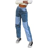 High Waist Jeans Straight Denim Pants 