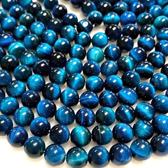 Photo 1 of Zenkeeper About 180 Pcs Lake Blue Tiger Eyes Beads for Jewelry Making 4 MM Lake Blue Tiger Eyes Gemstones Loose Stone Beads