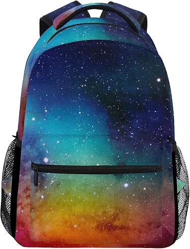 Amazon Co Jp Gorira リュックサック バック 高校生 女子 星空 宇宙柄 キラキラ きれい かわいい おしゃれ 通学 大容量 防水 丈夫 旅行 バックパック お祝い プレゼント シューズ バッグ