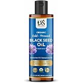 DAS Naturals Organic Black Seed Oil Cold Pressed, Nigella Sativa, 8 Fl Oz | Certified Organic Nigella Sativa Seeds, Cold Pressed And Unrefined, With The Bold Peppery Bite Of True Kalonji Oil.