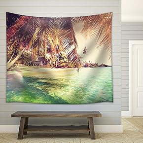 Serenity Beach - Fabric Wall Tapestry Home Decor - 51x60 inches