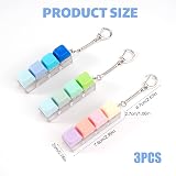 Leikedun 3Pcs Keyboard Fidget Toy 4-Button Keychain Stress Relief Clicker view 2