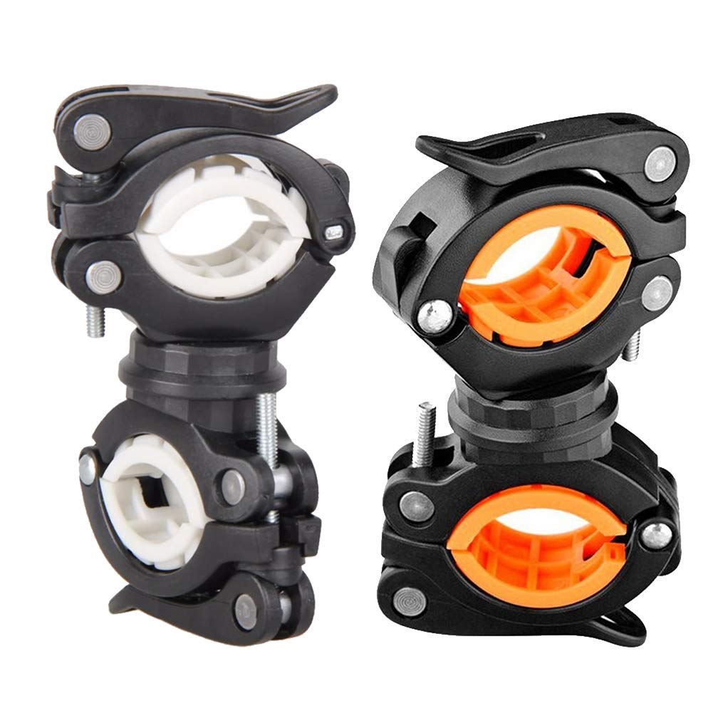 yeemeen Bicycle Clip Torch Light, 360 degree Rotatable Bicycle Light Holder, Universal Clip Lamp Torch Bicycle Mount Holder 2 Colours,10 cm x 5,6 cm x 3,2 cm