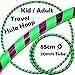 KID's HOOPS - Quality Weighted Children’s Hoops! Great For Exercise, Dance, Fitness & FUN! NO Instructions needed! Same Day Dispatch! (UV Green / Purple Glitter)