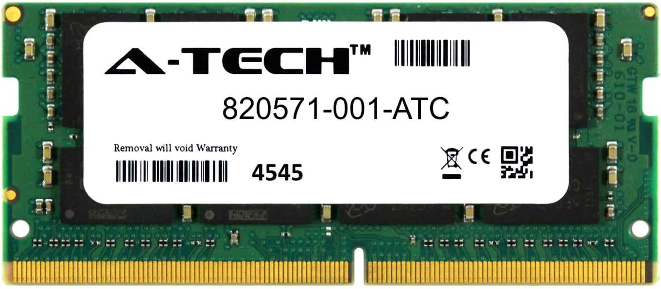 A-Tech 16GB Replacement for HP 820571-001 - DDR4 2133MHz PC4-17000 Non ECC SO-DIMM 2rx8 1.2v - Single Laptop & Notebook Memory Ram Stick (820571-001-ATC)