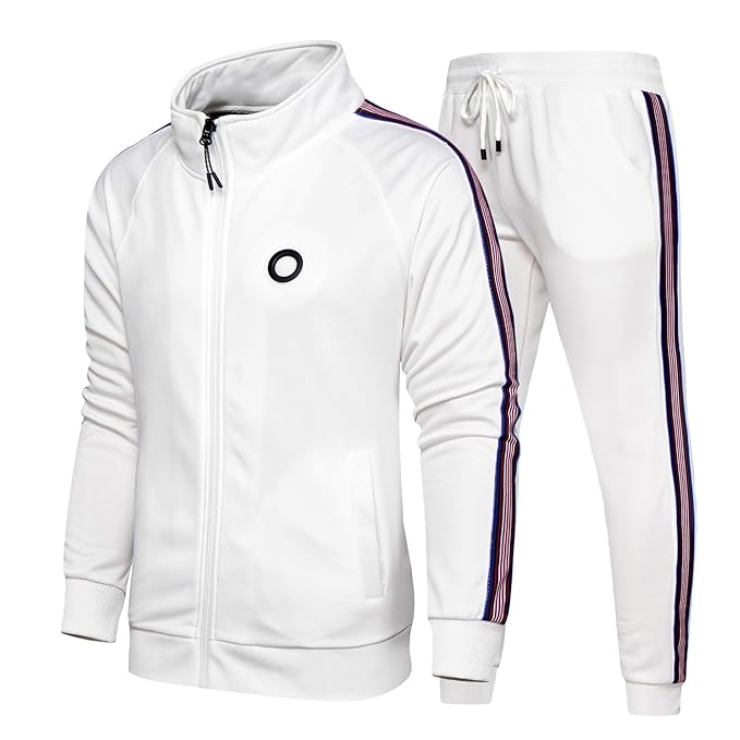 Buy Men's Tracksuit Set 2 Piece Athletic Sports Casual Full Zip Active