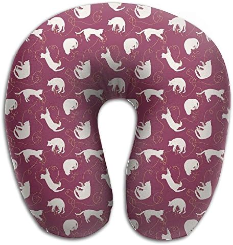 Comfortable Travel Pillow, Master Neck Pillow, A White Polar Bear On Purple Memory Foam Pillow For Travel,Home,Neck Pain