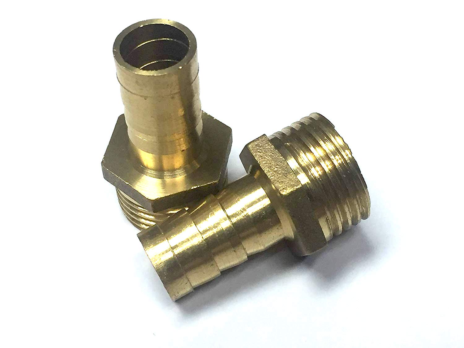 VEDA 2 x 12 mm to 1/2" BSP Thread Solid Brass Hose Tail Connector Barbed to BSP Male Thread. Pond/Pool/Hose Pipe Adapters