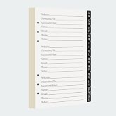 A6 Password Book Refills - 576 Entires Password Notebook Refill Paper with Alphabetical Tabs, Large Print Internet Log Book Replacement Pages, 224 Pages, 6.8in x 4.1in