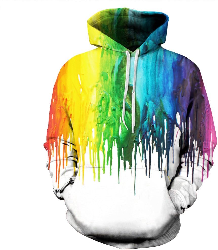 Trackstar Unisex Realistic 3D Galaxy Printed Big Pockets Drawstring Pullover Hoodie Hooded Sweatshirt