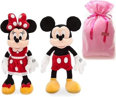 Amazon ラッピングセット ミッキー ミニー ぬいぐるみ ペアセット 不織布巾着袋ギフトバッグ入り ミッキー33cm ミニー 赤 35cm ペア ギフト一般向き Sサイズ 並行輸入品 ぬいぐるみ おもちゃ