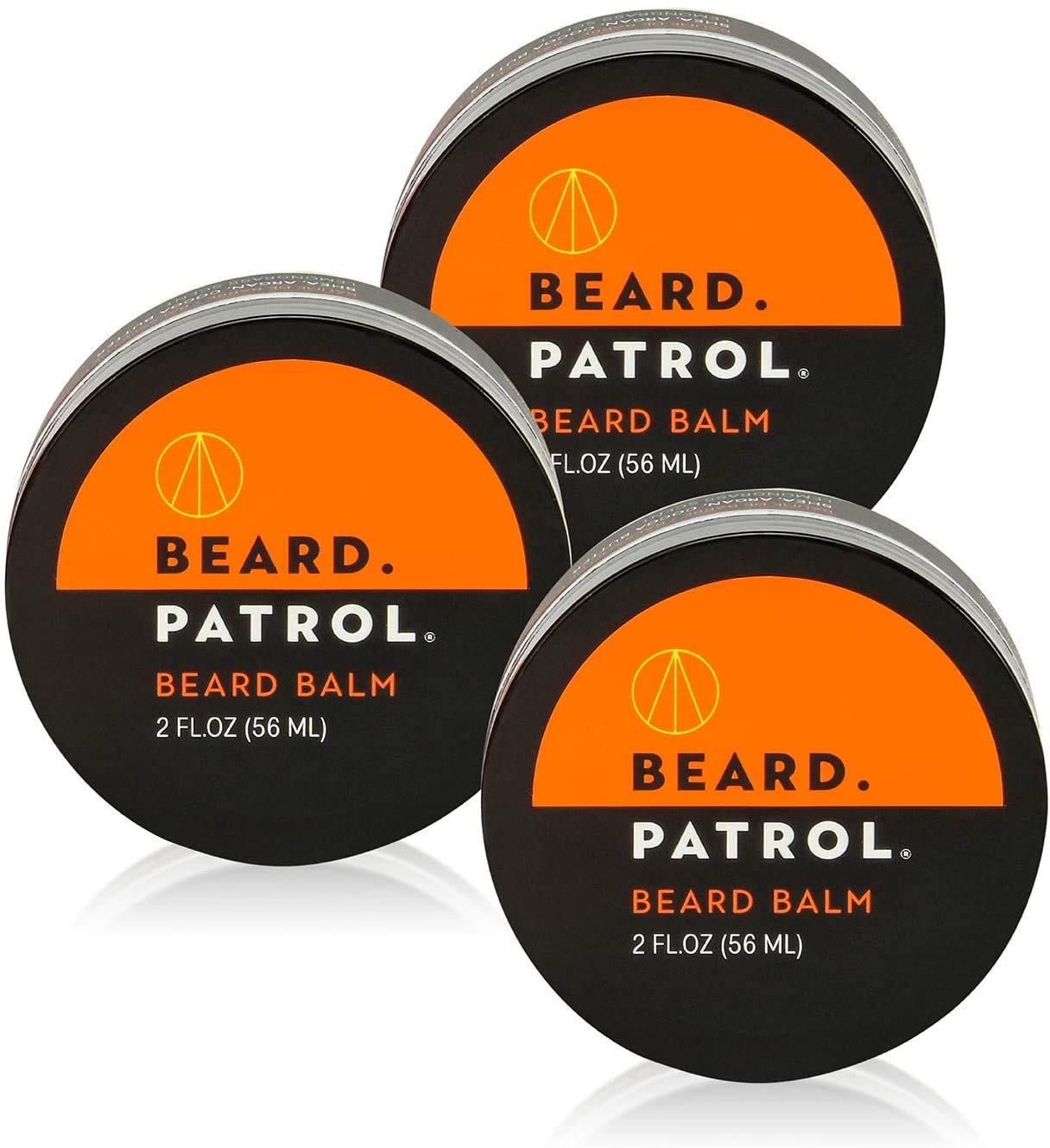 Beard Patrol Beard Balm for Men - Grooming Treatment with Argan Oil, Shea Butter, & Cocoa Butter Strengthens & Softens Beards & Mustaches - Lemongrass Scent Leave-in Conditioner Wax - Pack of 3