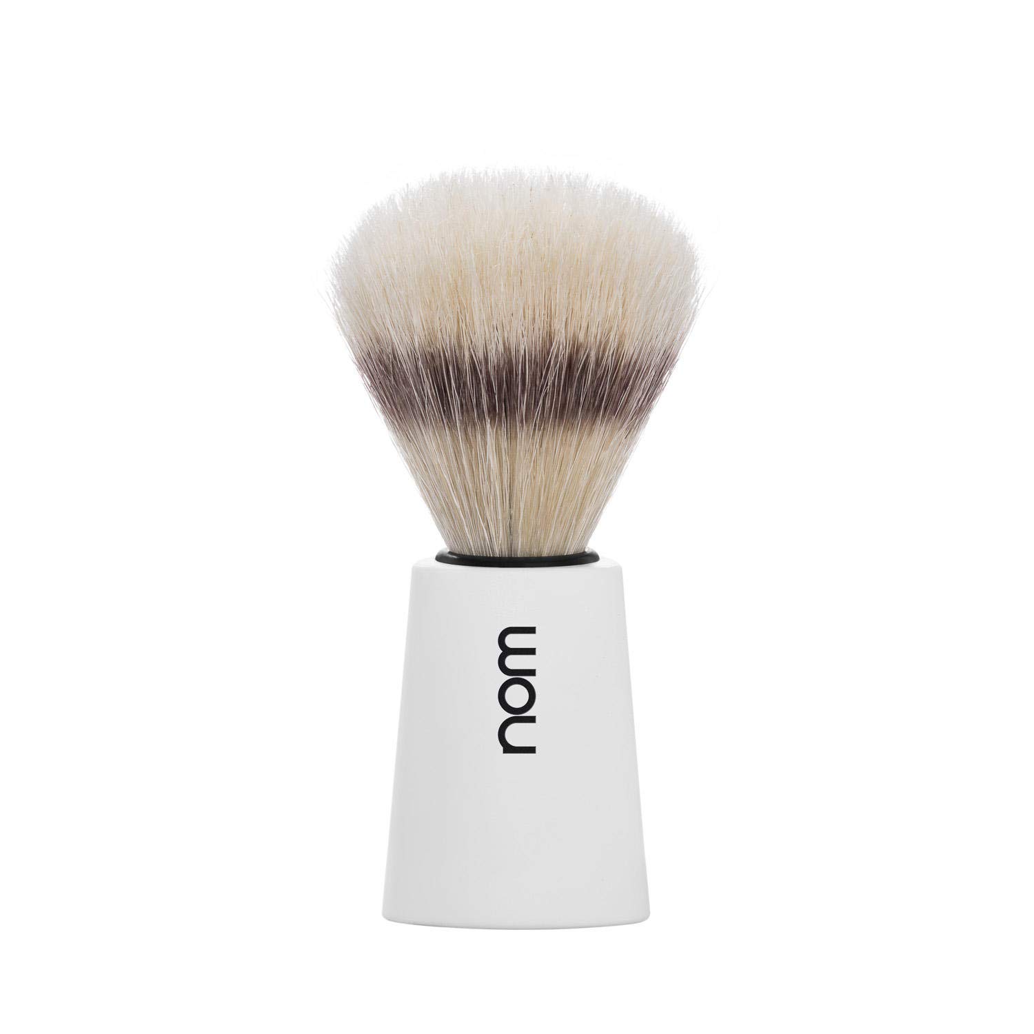 nom Carl Natural Bristle Shaving Brush (Handle: White)