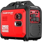 PowerSmart 3800W Portable Inverter Generator, 59 dBA Super Quiet Gas Powered, 143cc 4-Stroke OHV, Parallel Ready, EPA Complia