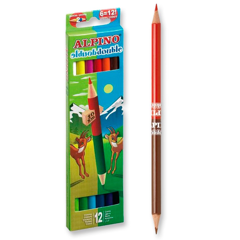 Alpine – Case of 12 Pencils, Double Pointed (massats al000169)