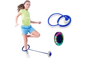 Aihanlu Kids Ankle Skip Ball Skip it Toy,Light Up Ankle Ball Sports Swing Ball,Parent-Child Games Fitness Toys,Kids Gifts for Children's Day Halloween Christmas