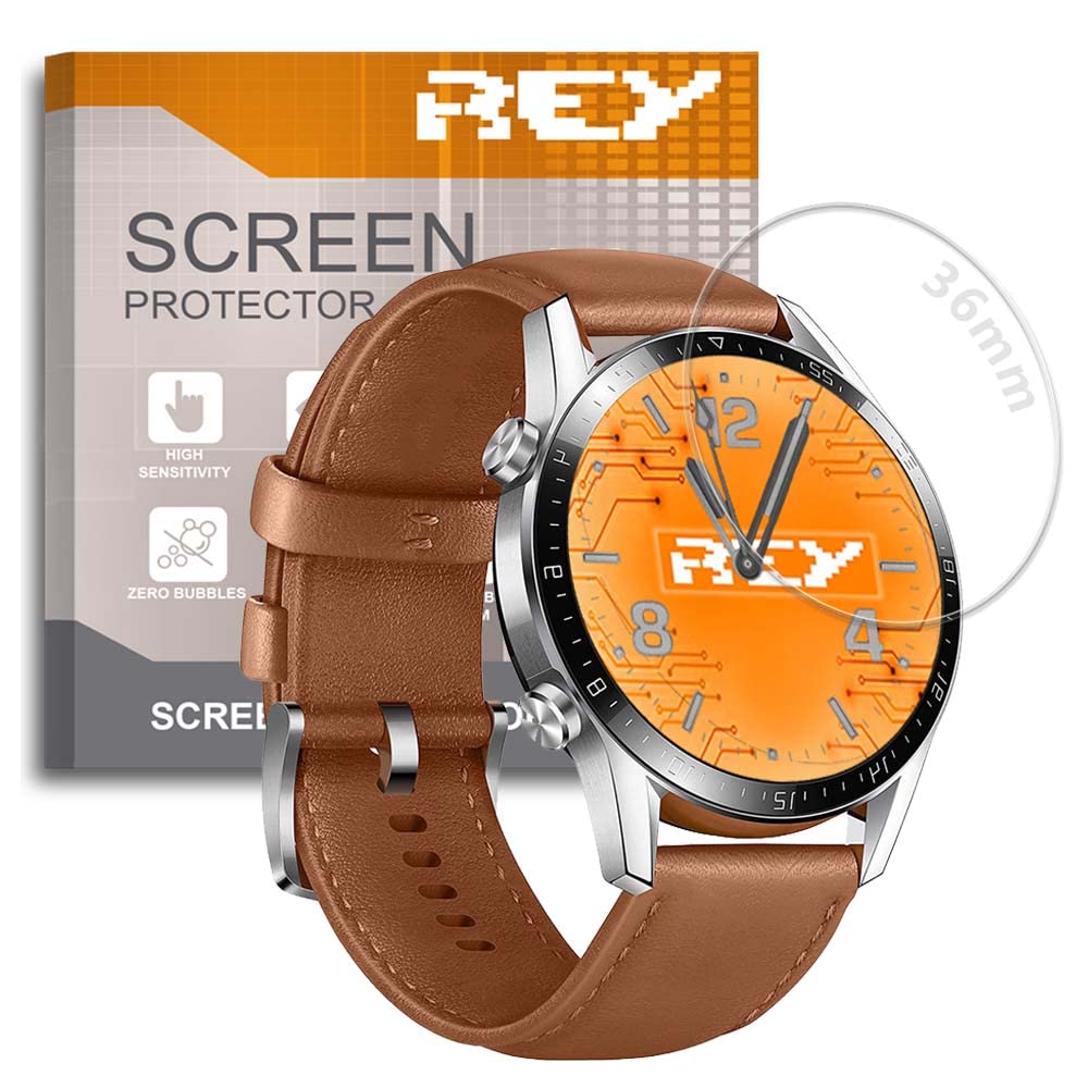 REY Screen Protector for Universal 36mm, Tempered Glass Film, Premium quality, Perfect protection for scratches, breaks, moisture, [Pack 3x]
