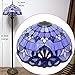 WERFACTORY Tiffany Floor Lamp Blue Purple Baroque Stained Glass Standing Reading Light 16X16X64 Inches Antique Pole Corner Lamp Decor Bedroom Living Room Home Office S003C Series